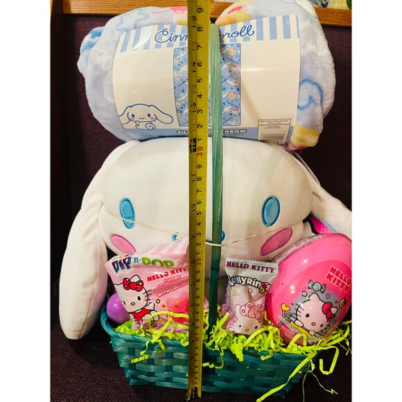 Hello Kitty Cinnamoroll 40 50 preschool soft throw easter Basket bundle Large - Picture 6 of 6